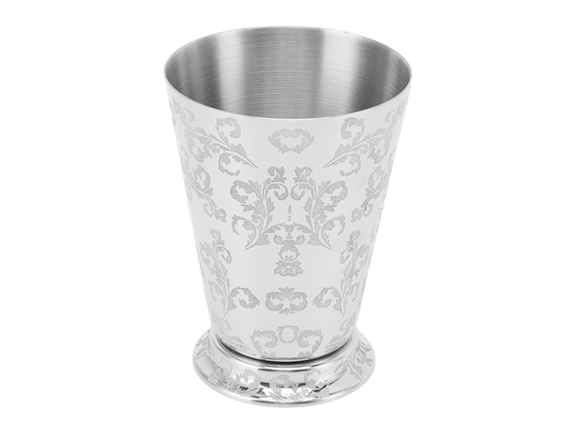 Vaso De Cóctel De Acero Inoxidable 304, Taza Para Moscow Mule Con Grabado De Patrón De Hojas.