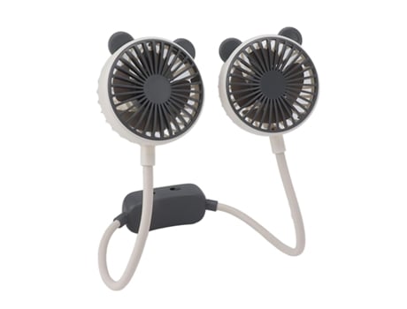 Ventilador Portátil de Cuello KLACK de Doble Cabeza, Ventilador Manos Libres Recargable por USB