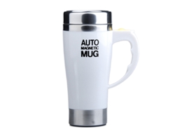 Taza Eléctrica Automática Blanca ipree De 450 Ml Con Agitador De Acero Inoxidable Para Café Té Y Leche