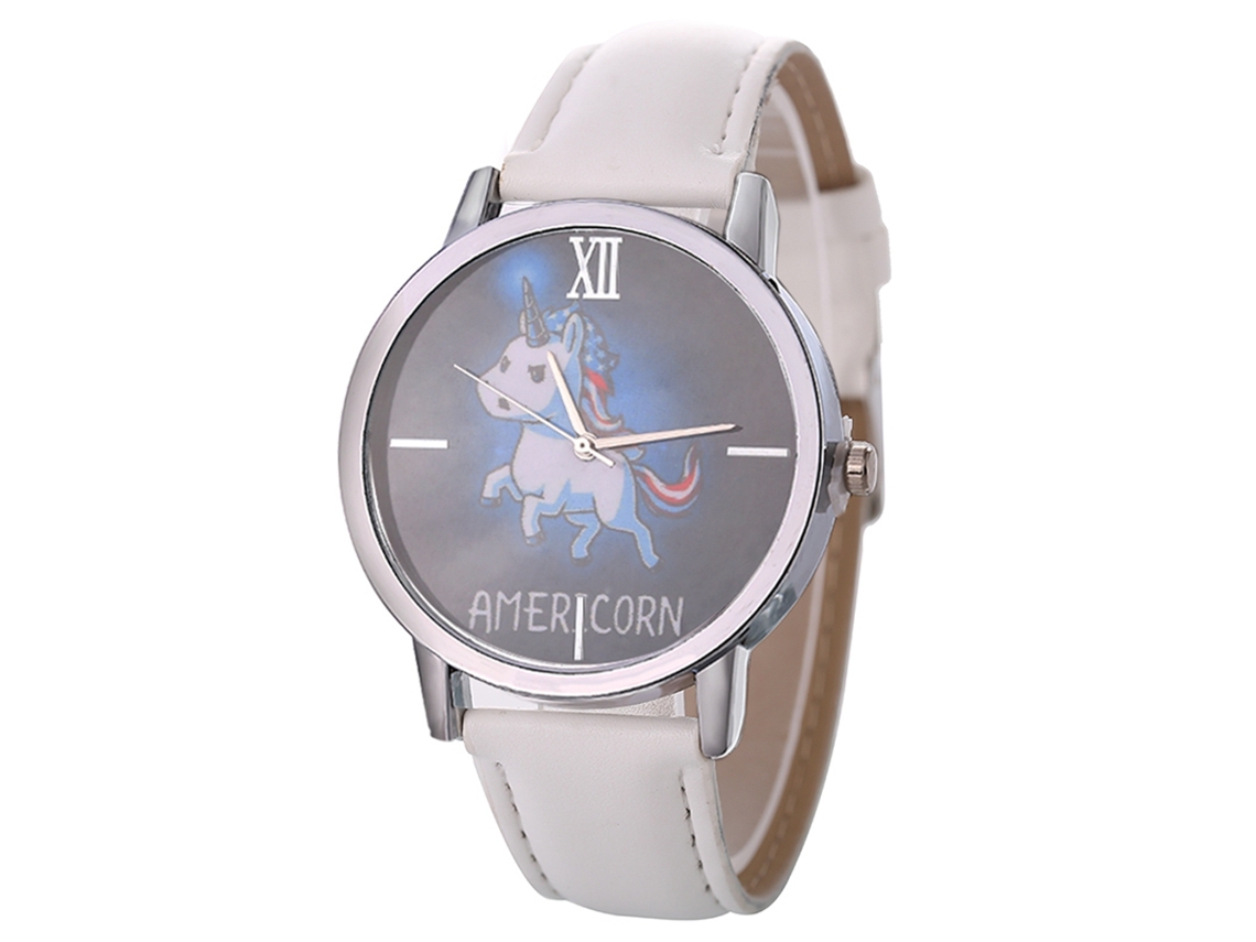 Reloj De Pulsera Analógico De Aleación Para Parejas Con Movimiento De Cuarzo, Blanco.