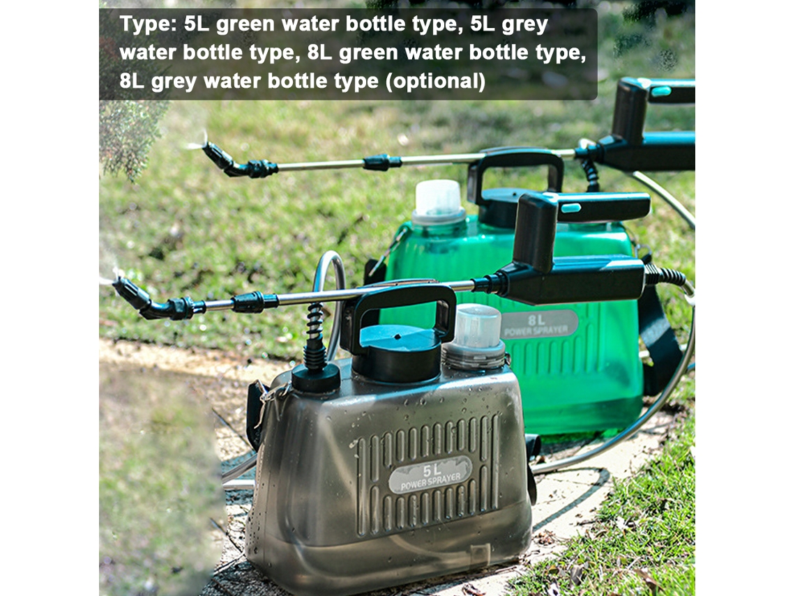 Pulverizador Eléctrico Inalámbrico Para Jardín Con Múltiples Modos Y Botella Ajustable De 5l/8l.