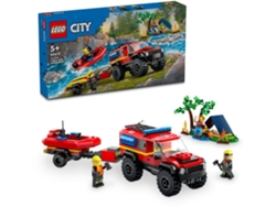 LEGO City: Camião dos Bombeiros 4x4 com Barco de Resgate (301 peças)