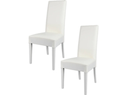 Conjunto de 2 Cadeiras T M C S Luisa (Branco - 99x46x55 cm - Madeira)