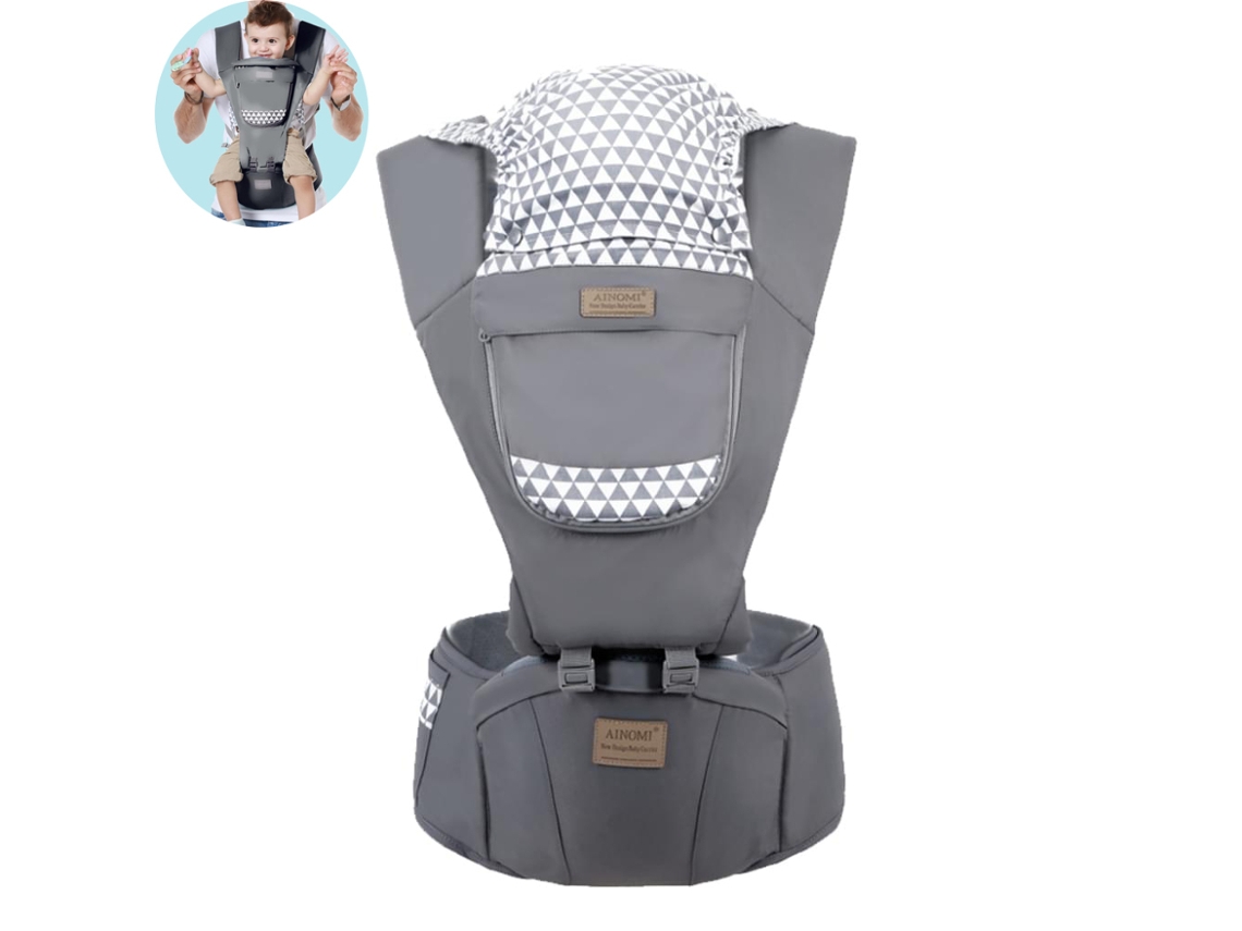 MEOIRUERY Mochila Frontal Ergonómica para Bebé, Ajustable con Múltiples Posiciones, para Niños de 0 a 3 Años (Gris)