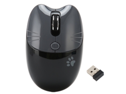 Mouse Sem Fio Bt5.1/2.4ghz Silencioso Dpi Ajustável Para Escritório Laptop Menina Preto Cinza