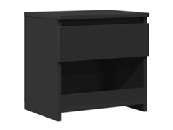 Mesita de noche 40x30x39 cm Madera contrachapada negra MAISON EXCLUSIVE