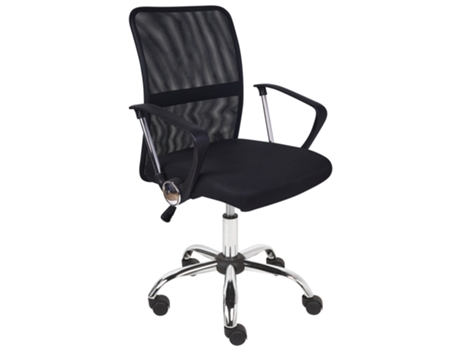 Best Silla Oficina Malla Negra 55X55X104 BELIANI