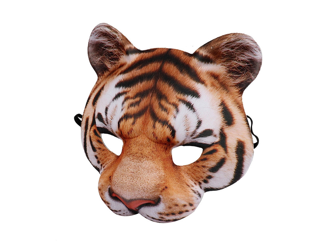 Máscara de media cara con diseño de tigre