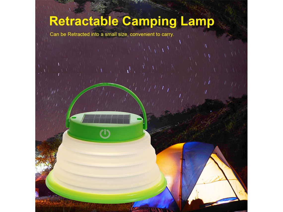 2026-luz Solar Retráctil Exterior Impermeable Lámpara Plegable Portátil Led Recargable Para Camping, Montañismo, Pesca