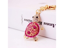 2026rebe-llavero De Tortuga Linda Con Piedras Brillantes Charm Para Bolso Para Mujeres Niñas (rosa)