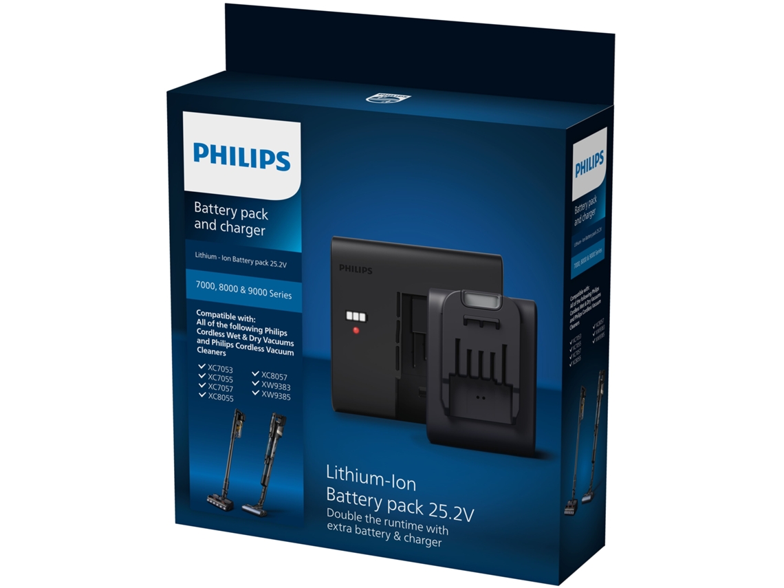 Battery pack and charger XV1797/01 Pack de batería de iones de litio de 25,2 V PHILIPS
