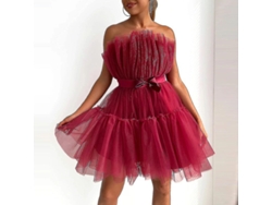 2026-vestido Corto De Tul Sin Mangas Para Mujer Malla Solida Princesa Fiesta Casual Verano Primavera