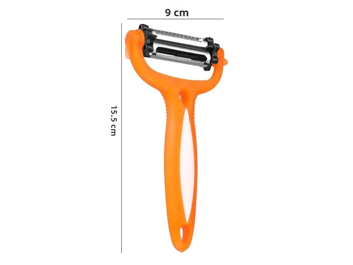 (naranja) 1 Pelador Giratorio Multifuncional De 360 Grados, Una Herramienta De Cocina Tres En Uno