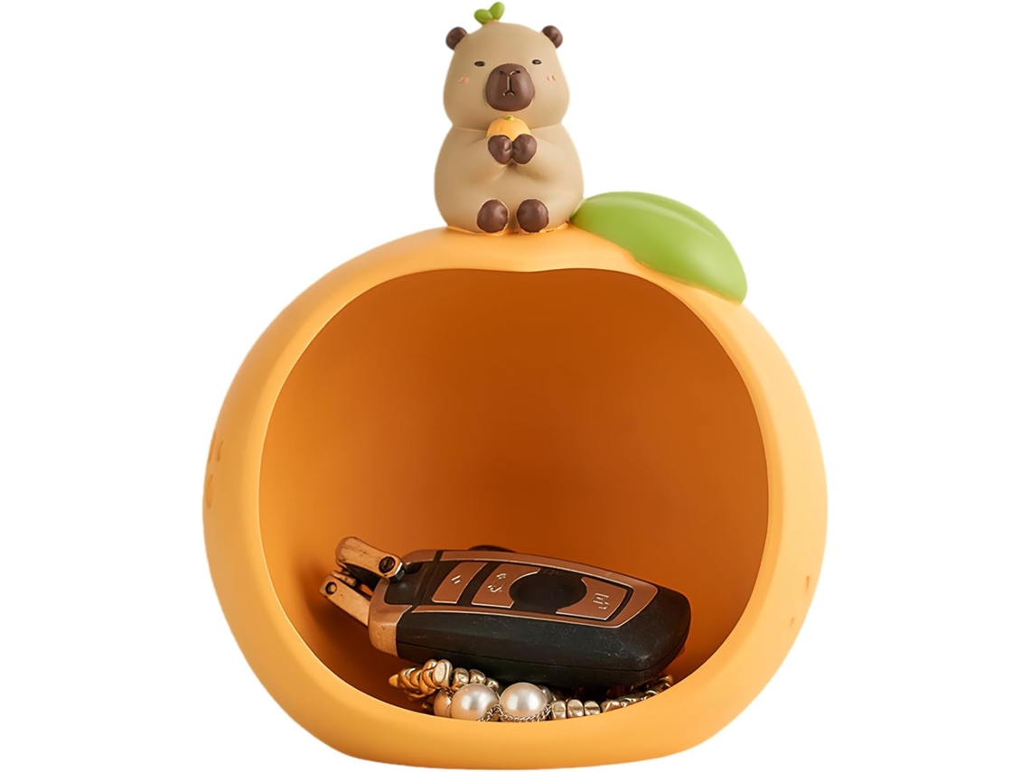 Bandeja Para Llaves Para La Mesa De Entrada, Monedero De Capibara Adorable Y Bonito, Reloj Con Forma De Platillo -