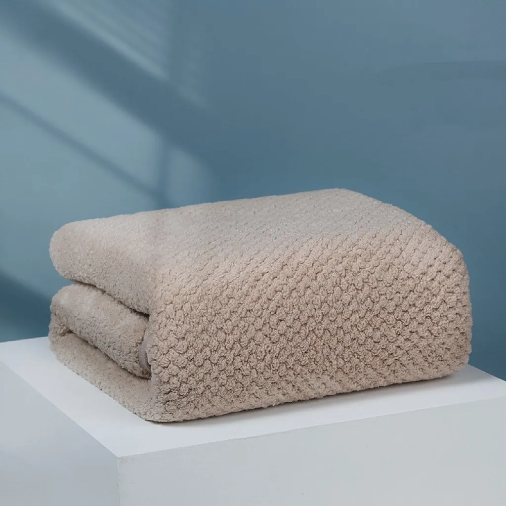 Toalla De Baño Marrón, 80 X 150 Cm, 420 G (forro Polar Coral