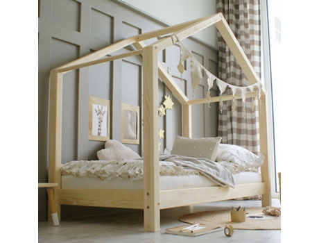 PETITS-MEUBLES Cama Somier Susan Beige Madera (90x190)