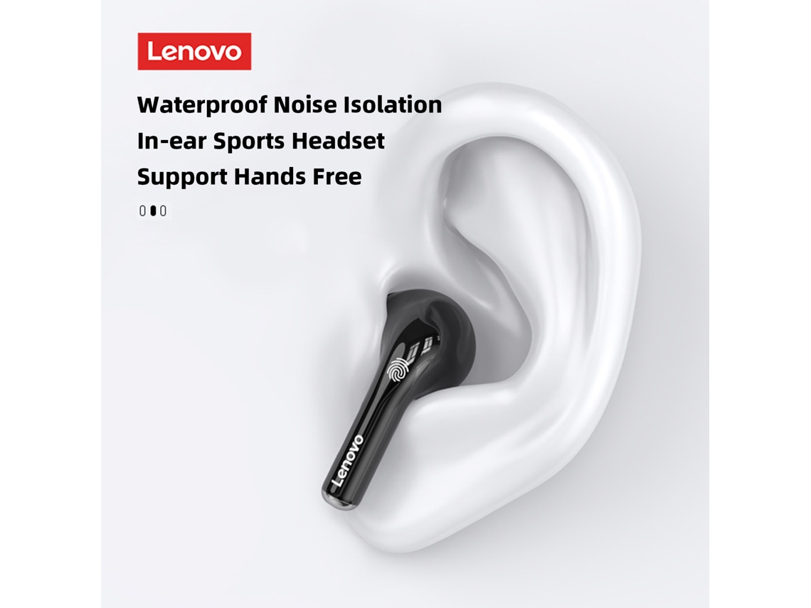 Auriculares Inalámbricos Lenovo Lp12 Bt5.1 Con Micrófono, Aislamiento De Ruido, Carga Rápida Y Control Táctil.