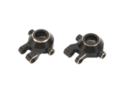 Ymsl 2pcs Cubo De Dirección De Latón Para Coche De Escalada Rc 1/18, Conjunto De Muñones De Repuesto Negro Hxl