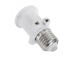 2026-12564-adaptador De Bombilla E27 A Enchufe Eu Resistente Al Fuego Base De Lámpara Leigao 1 Pieza