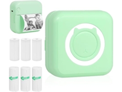 Impresora térmica portátil Siurn con 3 rollos de papel de impresión y 3 rollos de papel térmico, impresora sin tinta con Bluetooth.