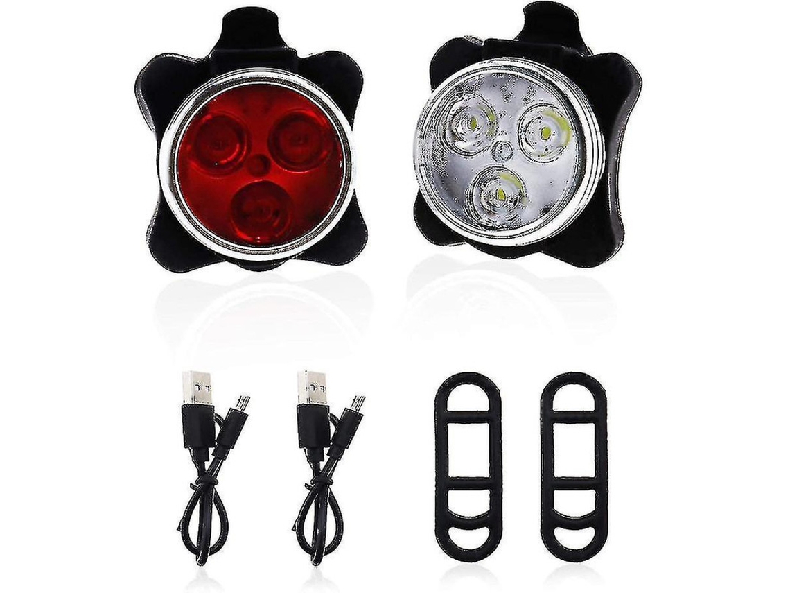 Conjunto Luces Direccion Bicicleta Inteligentes Control Remoto Led Negras Yizhood