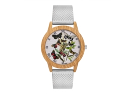 Reloj De Pulsera Analógico De Cuarzo Unisex Zhoulianfa Con Correa De Malla Plateada.