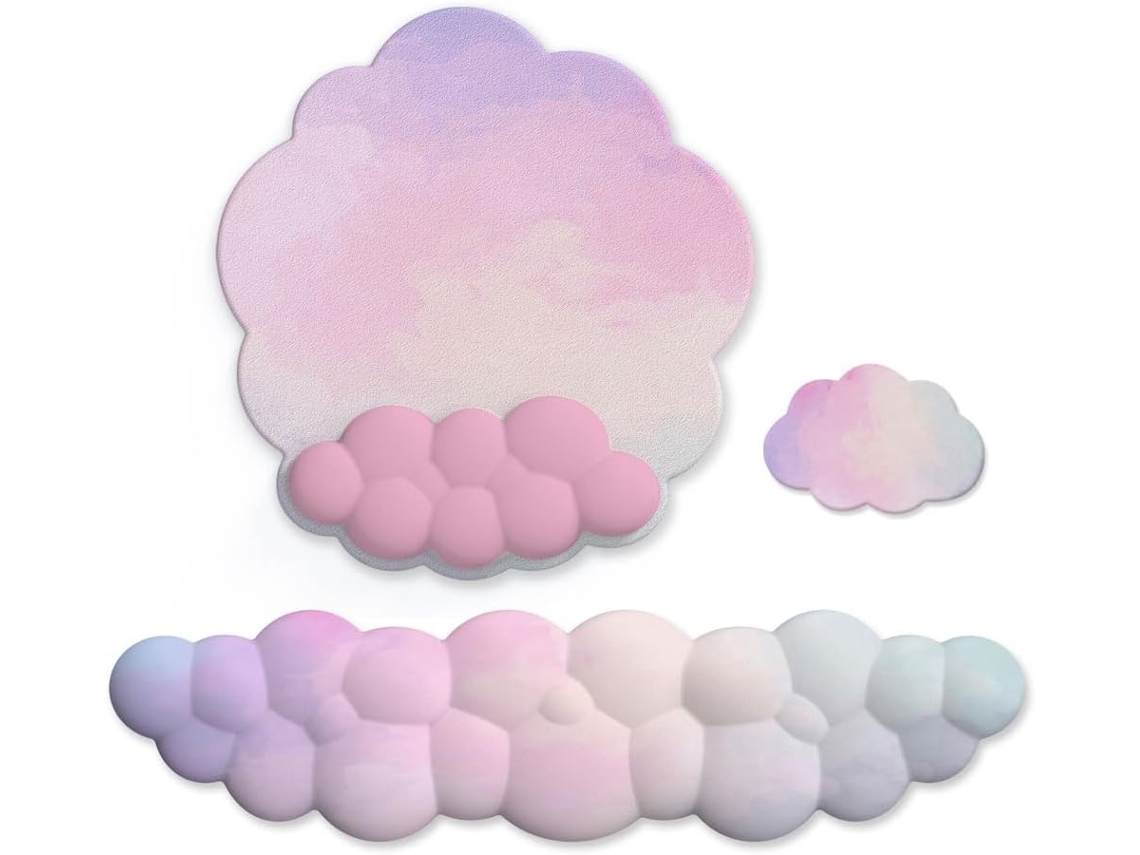 3 Teclados Con Reposamuñecas En Forma De Nube, Alfombrilla Para Ratón, Soporte Para La Muñeca,