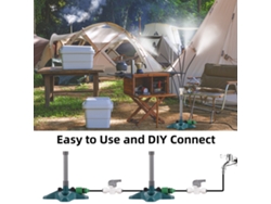 Sistema de nebulización portátil para patios exteriores