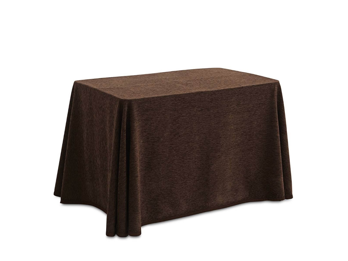 Lanovenanube Falda Camilla Rectangular Chenilla Marrón, 70x120
