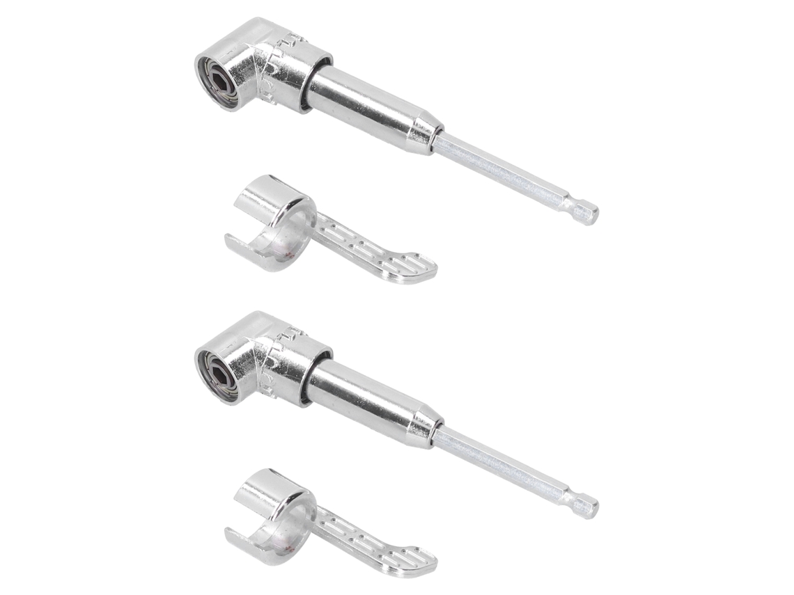 2 Juegos De Soportes Para Brocas, Adaptador De Extensión Para Destornillador Con Ángulo De 105° Y Conexión Hexagonal De 1/4 De Pulgada, Acero Al Cromo Vanadio.