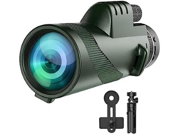 Telescopio Monocular 80x100, Binoculares Para Adultos, Adaptador Compacto Para Smartphone, Con Trípode.