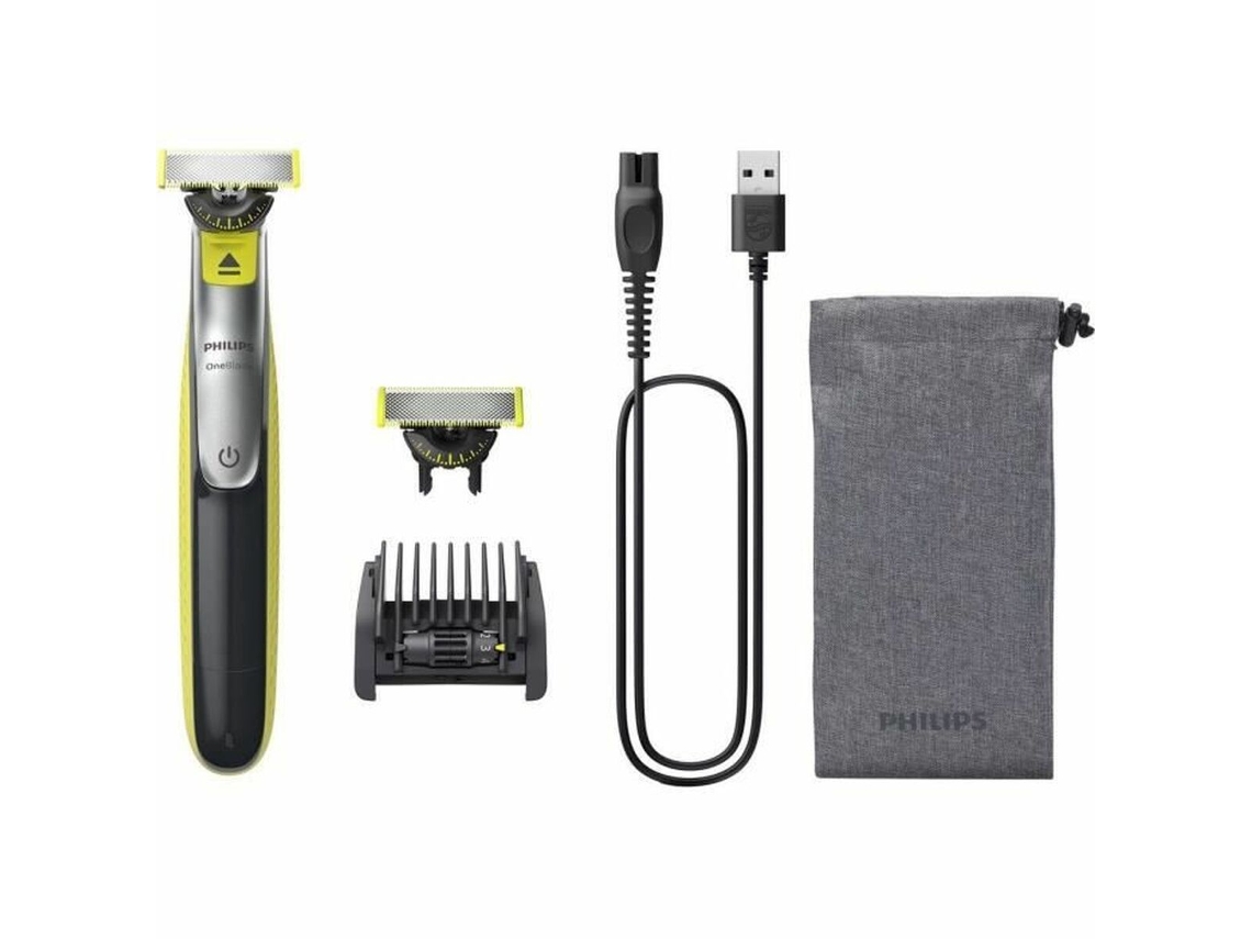 Afeitadora eléctrica PHILIPS QP2734/30 (Integrada - Recargable - Litio Ion - 5 V - Cable Alimentación - Cabezal - Funda - Tapa protectora)
