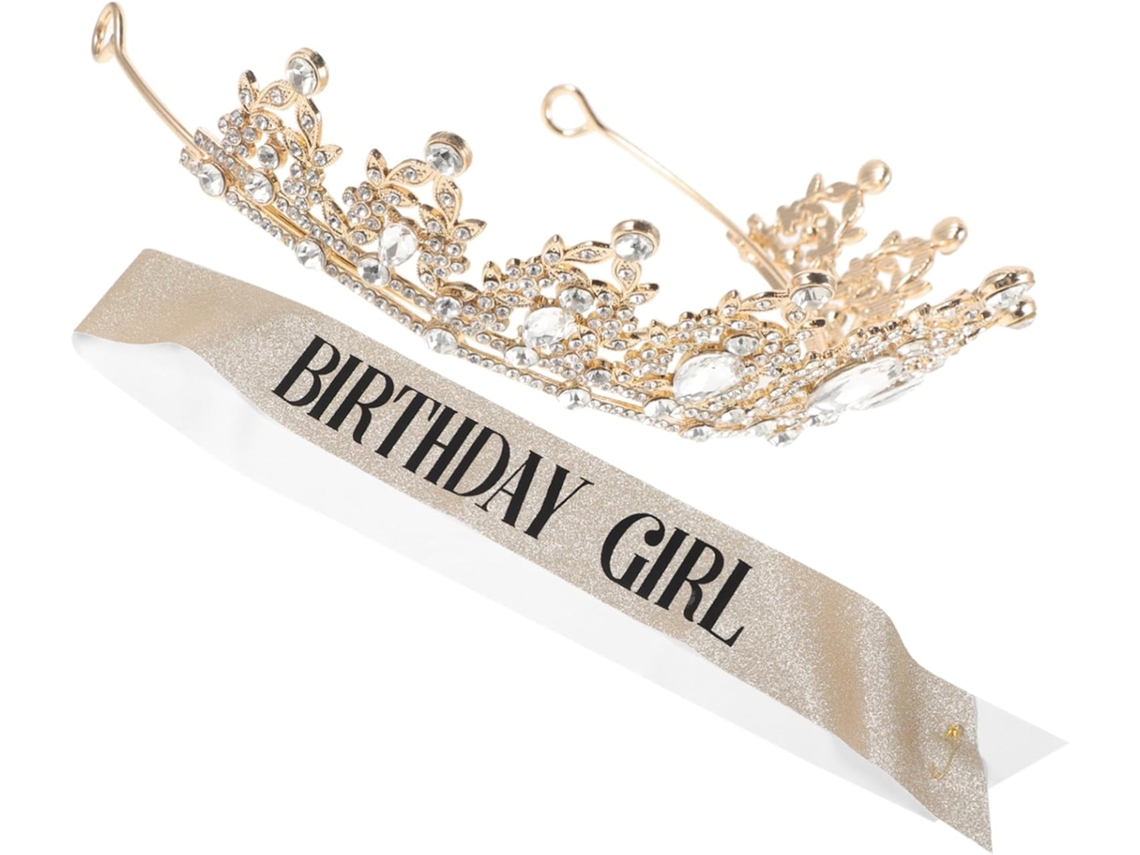 Conjunto De 1 Coroa De Aniversário Com Faixa Elegante Para Festa - Acessório De Moda