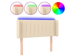 Cabecero Con Led VIDAXL Crema Tela (83x16x88 cm)