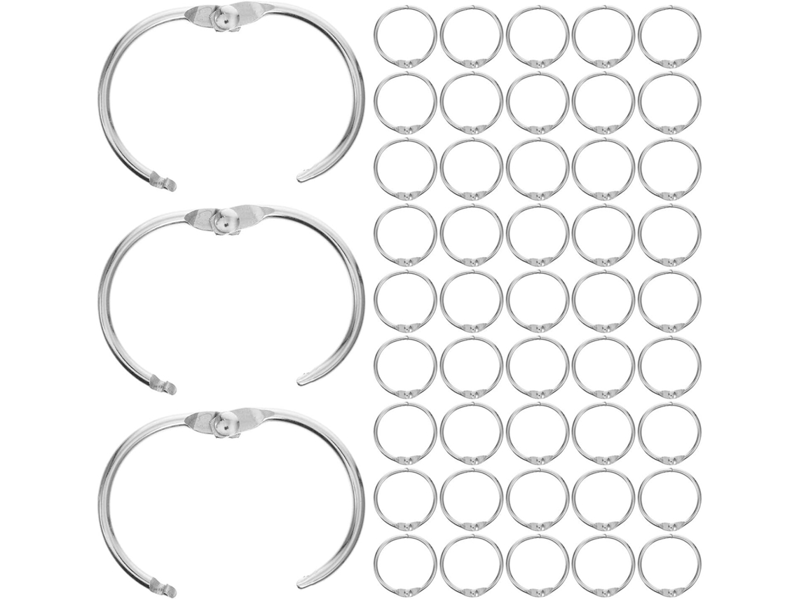 100 Anillas Metálicas Para Encuadernar Con Abertura De 2 Cm Y Diámetro Interior De 20 Mm.