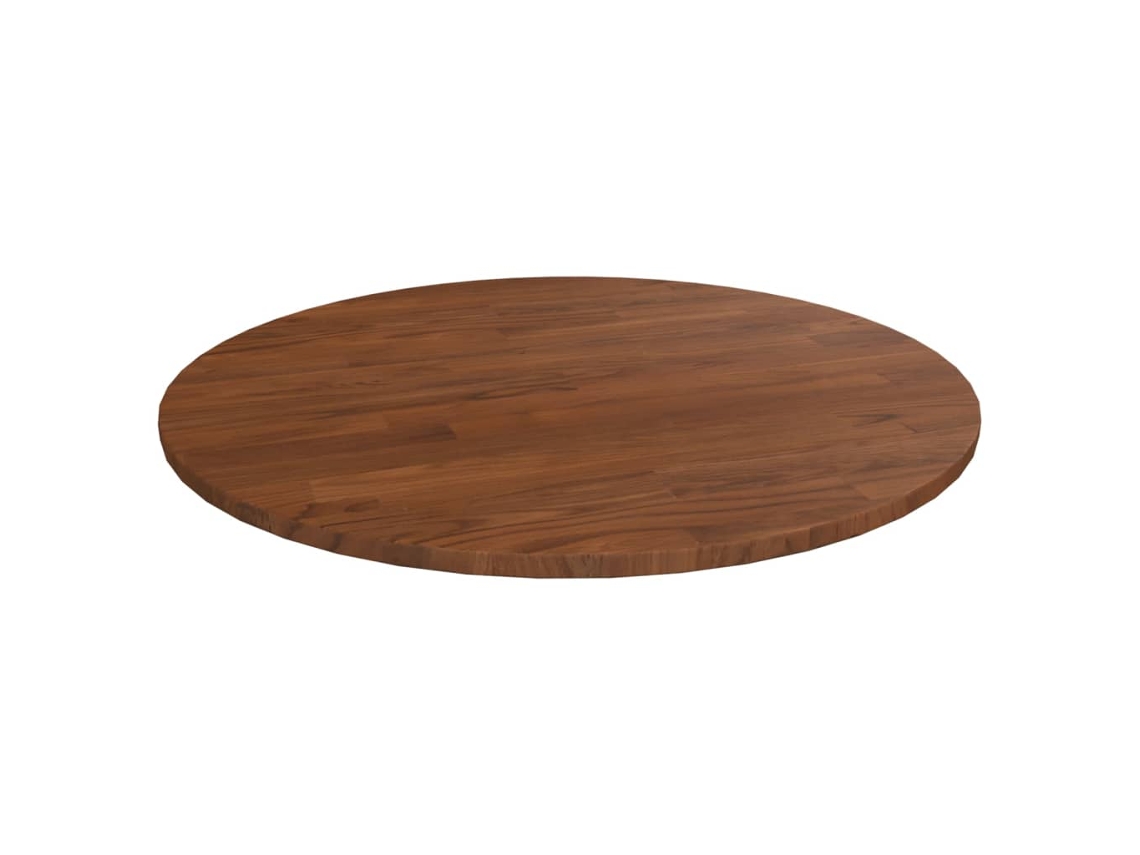 Tablero de mesa redondo de Ø60 x 1,5 cm en roble tratado marrón oscuro DKD HOME DECOR
