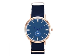 Reloj De Cuarzo Unisex Con Correa De Nailon Dial Redondo Azul Real Zhoulianfa