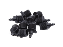 10 Adaptadores De Manguera Capilar De 1/2" Con Conexión De Púas Para Tubos De Riego De 4/7 Mm