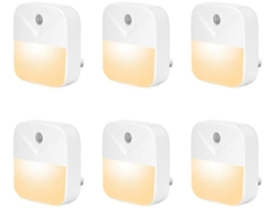 Ficha De Luz Nocturna De 6 Paquetes Luces Nocturnas Led Blancas Cálidas Con Sensor Inteligente Del Crepúsculo Al Amanecer Ficha En Luces Yizhood