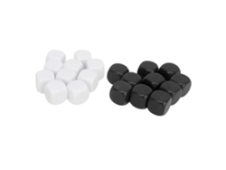 2026-20 Dados Diy Adhesivos En Plástico Durable Con Esquinas Redondeadas Superficie Lisa Blank Para Enseñanza Blanco Y Negro