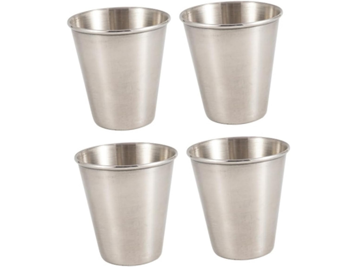 Mini Copas De Vino De Acero Inoxidable Para Exteriores (4 Unidades)