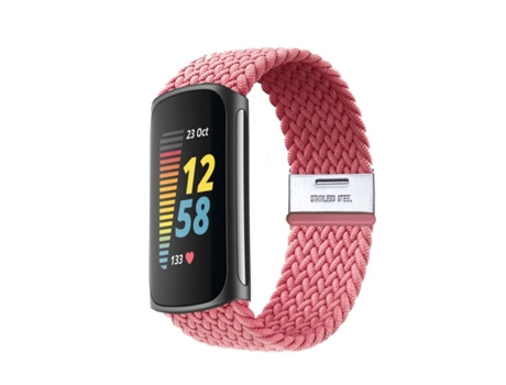 Correa Solo loop para Fitbit by Google Charge 5 Rosa