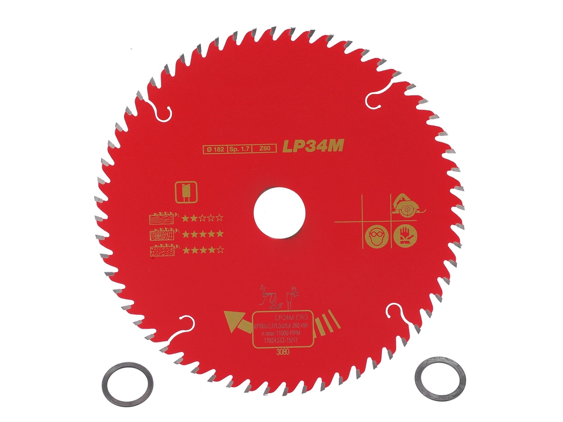 Hoja De Sierra De Aleación Dura 60t 182x1.7x25.4mm Para Carpintería 11000rpm Disco Delgado De Corte