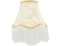 Lámpara De Pie Retro Europea De Tela Con Flores Bordadas Y Flecos, Tela En Forma De Campana Para Lámpara De Mesita De Noche O