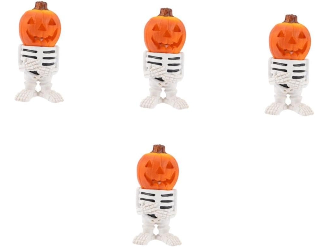 4 Piezas De Luces Decorativas Con Forma De Esqueleto Para El Hogar, Decoraciones De Calabazas Otoñales