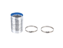 KOFIHETY Manguera de Ventilación de Hoja de Aluminio Resistente a Alta Temperatura Flexible con Buen Sellado Doble Capa para Secadoras en Fábricas