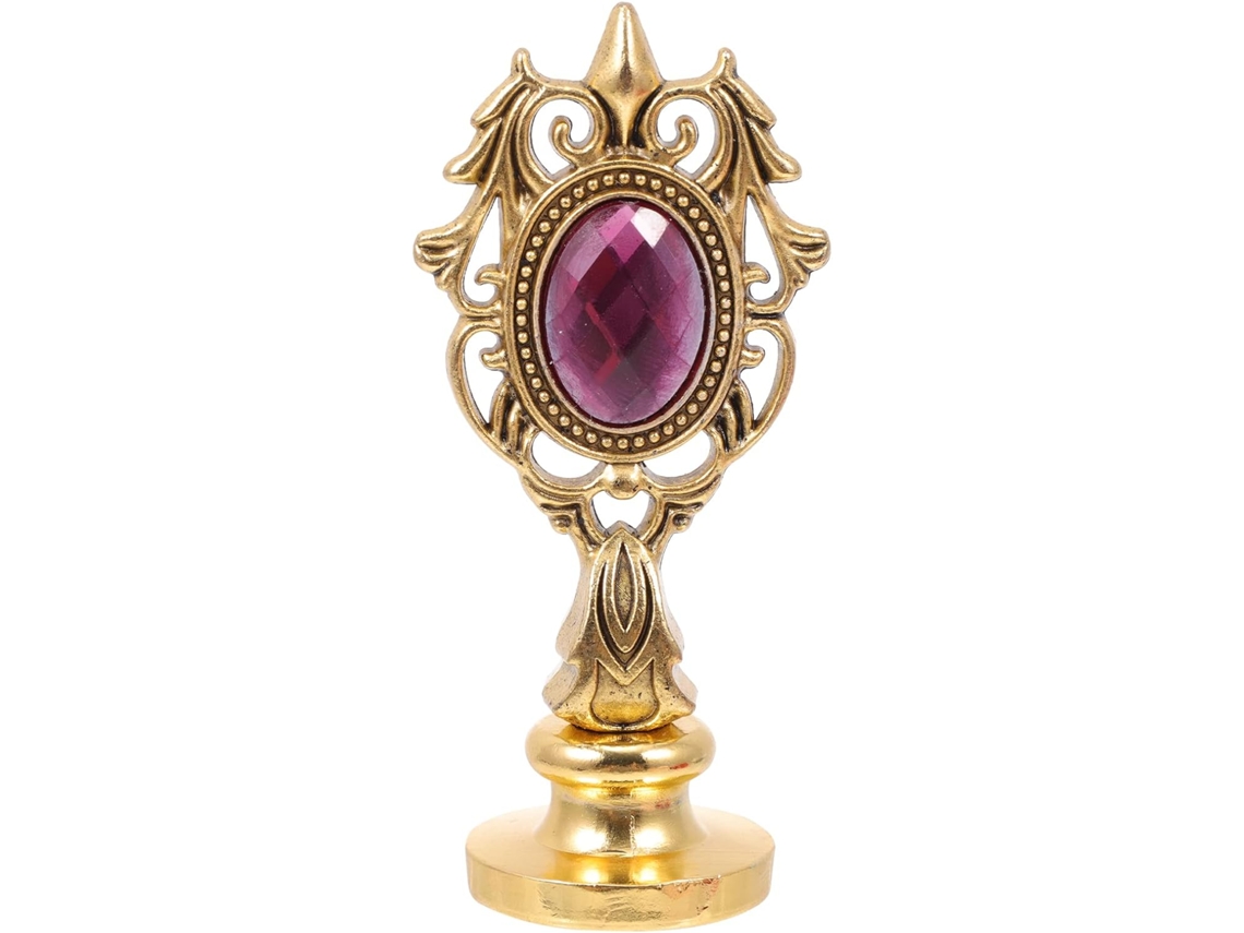Selo De Cera Removível Solustre, Carimbo Decorativo Em Estilo Retrô Feito De Resina E Metal Na Cor Rosa Para Selar