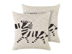 Cojines infantiles decorativos BELIANI Jabori de Algodón Beige 45x45x10