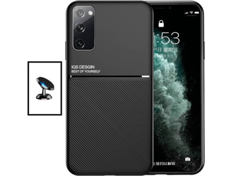 Kit Carcasa Magnetic Lux + Soporte Magnético de Coche para Samsung Galaxy S20 FE 2022 PHONECARE Negro