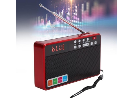 Altavoz de Radio FM HURRISE Radio Retro Portátil con Antena Telescópica Reproductor de Tarjeta de Memoria de Video